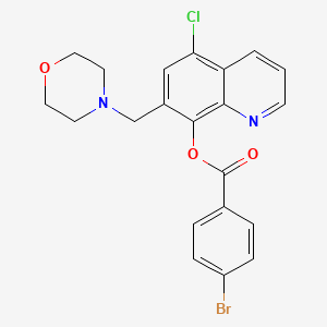 5-Chloro-7-(morpholin-4-ylmethyl)-8-quinolyl 4-bromobenzoate