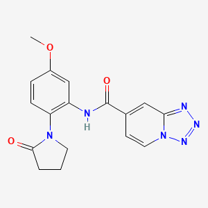 N-[5-methoxy-2-(2-oxopyrrolidin-1-yl)phenyl]tetrazolo[1,5-a]pyridine-7-carboxamide