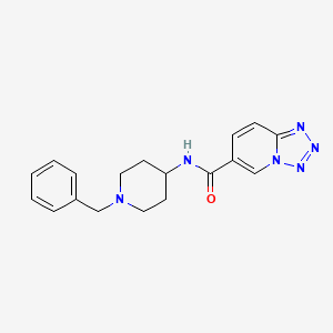 molecular formula C18H20N6O B15105301 N-(1-benzylpiperidin-4-yl)tetrazolo[1,5-a]pyridine-6-carboxamide 