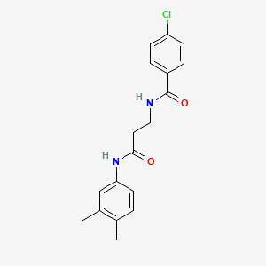 3-[(4-chlorophenyl)formamido]-N-(3,4-dimethylphenyl)propanamide