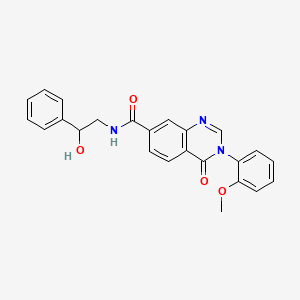 molecular formula C24H21N3O4 B15105336 N-(2-hydroxy-2-phenylethyl)-3-(2-methoxyphenyl)-4-oxo-3,4-dihydroquinazoline-7-carboxamide 