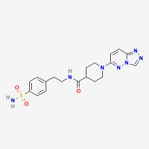 molecular formula C19H23N7O3S B15105338 N-[2-(4-sulfamoylphenyl)ethyl]-1-([1,2,4]triazolo[4,3-b]pyridazin-6-yl)piperidine-4-carboxamide 