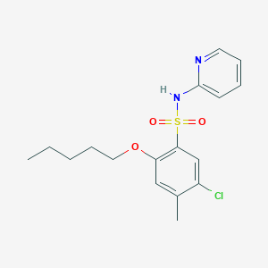 [(5-Chloro-4-methyl-2-pentyloxyphenyl)sulfonyl]-2-pyridylamine