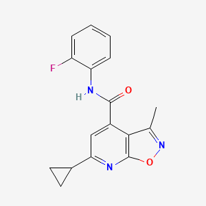 6-cyclopropyl-N-(2-fluorophenyl)-3-methyl[1,2]oxazolo[5,4-b]pyridine-4-carboxamide