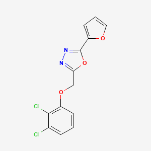 molecular formula C13H8Cl2N2O3 B15105349 2-[(2,3-Dichlorophenoxy)methyl]-5-(furan-2-yl)-1,3,4-oxadiazole 