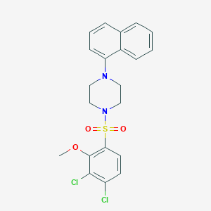 3,4-Dichloro-2-methoxy-1-[(4-naphthylpiperazinyl)sulfonyl]benzene