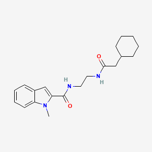 molecular formula C20H27N3O2 B15105386 N-{2-[(cyclohexylacetyl)amino]ethyl}-1-methyl-1H-indole-2-carboxamide 