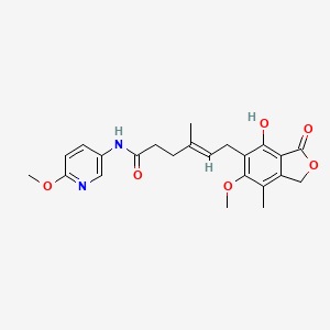 (4E)-6-(4-hydroxy-6-methoxy-7-methyl-3-oxo-1,3-dihydro-2-benzofuran-5-yl)-N-(6-methoxypyridin-3-yl)-4-methylhex-4-enamide