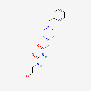 molecular formula C17H26N4O3 B15105399 1-[2-(4-Benzylpiperazin-1-yl)acetyl]-3-(2-methoxyethyl)urea 