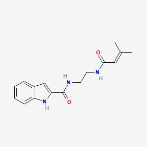 N-{2-[(3-methylbut-2-enoyl)amino]ethyl}-1H-indole-2-carboxamide