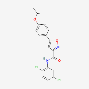 molecular formula C19H16Cl2N2O3 B15105465 3-Isoxazolecarboxamide, N-(2,5-dichlorophenyl)-5-[4-(1-methylethoxy)phenyl]- CAS No. 1266694-58-9