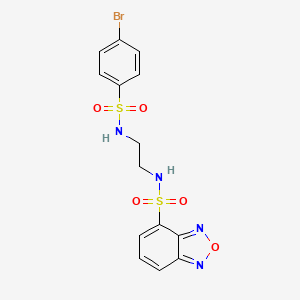 N-(2-{[(4-bromophenyl)sulfonyl]amino}ethyl)-2,1,3-benzoxadiazole-4-sulfonamide