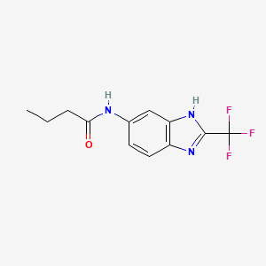 N-[2-(trifluoromethyl)-1H-benzimidazol-5-yl]butanamide