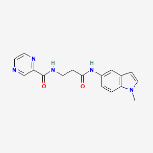 N-{3-[(1-methyl-1H-indol-5-yl)amino]-3-oxopropyl}pyrazine-2-carboxamide