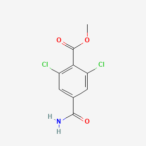 molecular formula C9H7Cl2NO3 B1510551 Methyl 4-carbamoyl-2,6-dichlorobenzoate 