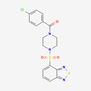 molecular formula C17H15ClN4O3S2 B15105511 [4-(2,1,3-Benzothiadiazol-4-ylsulfonyl)piperazin-1-yl](4-chlorophenyl)methanone 