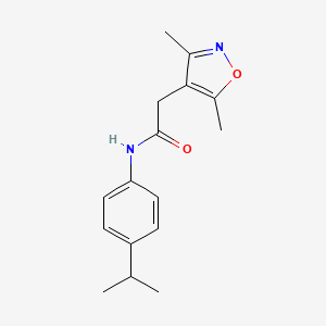 molecular formula C16H20N2O2 B15105524 2-(3,5-dimethyl-1,2-oxazol-4-yl)-N-[4-(propan-2-yl)phenyl]acetamide 