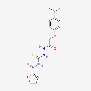 N-[(2-{[4-(propan-2-yl)phenoxy]acetyl}hydrazinyl)carbonothioyl]furan-2-carboxamide