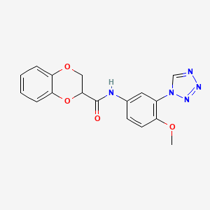 N-[4-methoxy-3-(1H-tetrazol-1-yl)phenyl]-2,3-dihydro-1,4-benzodioxine-2-carboxamide