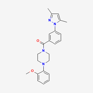 molecular formula C23H26N4O2 B15105551 [3-(3,5-dimethyl-1H-pyrazol-1-yl)phenyl][4-(2-methoxyphenyl)piperazin-1-yl]methanone 