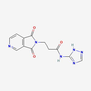 3-(1,3-dioxo-1,3-dihydro-2H-pyrrolo[3,4-c]pyridin-2-yl)-N-(4H-1,2,4-triazol-3-yl)propanamide