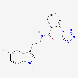 N-[2-(5-fluoro-1H-indol-3-yl)ethyl]-2-(1H-1,2,3,4-tetraazol-1-yl)benzamide