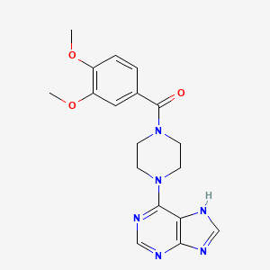 molecular formula C18H20N6O3 B15105577 (3,4-dimethoxyphenyl)[4-(9H-purin-6-yl)piperazin-1-yl]methanone 