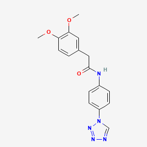 molecular formula C17H17N5O3 B15105596 2-(3,4-dimethoxyphenyl)-N-[4-(1H-tetrazol-1-yl)phenyl]acetamide 