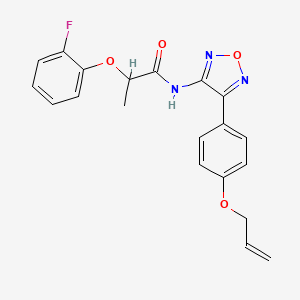 2-(2-fluorophenoxy)-N-{4-[4-(prop-2-en-1-yloxy)phenyl]-1,2,5-oxadiazol-3-yl}propanamide