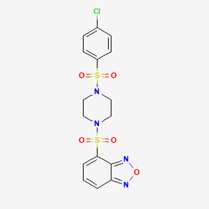 4-({4-[(4-Chlorophenyl)sulfonyl]piperazin-1-yl}sulfonyl)-2,1,3-benzoxadiazole