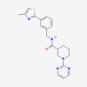 N-[3-(4-methyl-1,3-thiazol-2-yl)benzyl]-1-(2-pyrimidinyl)-3-piperidinecarboxamide