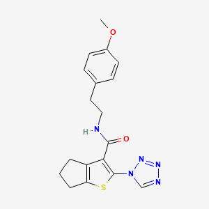 molecular formula C18H19N5O2S B15105639 N-[2-(4-methoxyphenyl)ethyl]-2-(1H-tetrazol-1-yl)-5,6-dihydro-4H-cyclopenta[b]thiophene-3-carboxamide 