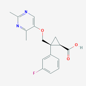 (1R,2S)-2-(((2,4-dimethylpyrimidin-5-yl)oxy)methyl)-2-(3-fluorophenyl)cyclopropane-carboxylic acid
