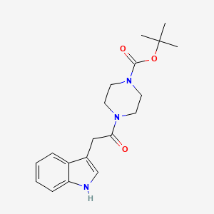 molecular formula C19H25N3O3 B15105646 tert-butyl 4-(1H-indol-3-ylacetyl)piperazine-1-carboxylate 