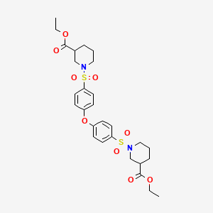 Ethyl 1-[4-(4-{[3-(ethoxycarbonyl)piperidin-1-yl]sulfonyl}phenoxy)benzenesulfonyl]piperidine-3-carboxylate