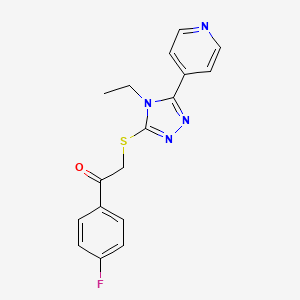 2-{[4-ethyl-5-(pyridin-4-yl)-4H-1,2,4-triazol-3-yl]sulfanyl}-1-(4-fluorophenyl)ethanone