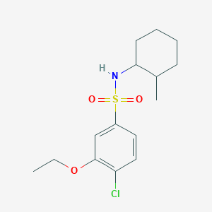 molecular formula C15H22ClNO3S B15105721 [(4-Chloro-3-ethoxyphenyl)sulfonyl](2-methylcyclohexyl)amine 