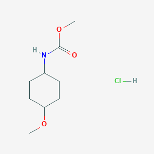 molecular formula C9H18ClNO3 B1510573 Methyl cis-4-methoxy-cyclohexanc-1-aminocarboxylate hydrochloride CAS No. 387825-56-1