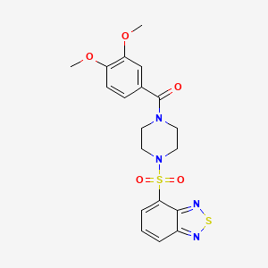 molecular formula C19H20N4O5S2 B15105764 [4-(2,1,3-Benzothiadiazol-4-ylsulfonyl)piperazin-1-yl](3,4-dimethoxyphenyl)methanone 