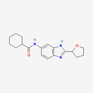 N-[2-(tetrahydrofuran-2-yl)-1H-benzimidazol-5-yl]cyclohexanecarboxamide