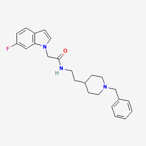 molecular formula C24H28FN3O B15105790 N-[2-(1-benzylpiperidin-4-yl)ethyl]-2-(6-fluoro-1H-indol-1-yl)acetamide 