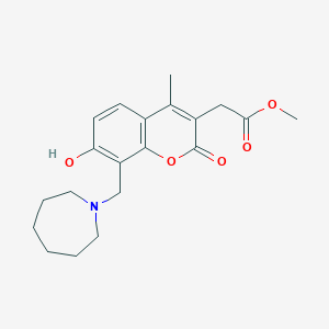 methyl [8-(azepan-1-ylmethyl)-7-hydroxy-4-methyl-2-oxo-2H-chromen-3-yl]acetate