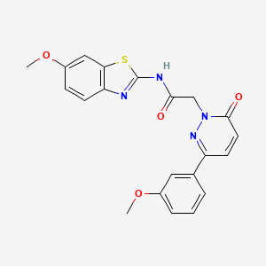 molecular formula C21H18N4O4S B15105838 N-[(2Z)-6-methoxy-1,3-benzothiazol-2(3H)-ylidene]-2-[3-(3-methoxyphenyl)-6-oxopyridazin-1(6H)-yl]acetamide 