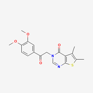 molecular formula C18H18N2O4S B15105850 3-[2-(3,4-dimethoxyphenyl)-2-oxoethyl]-5,6-dimethylthieno[2,3-d]pyrimidin-4(3H)-one 