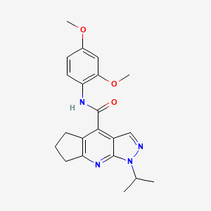 N-(2,4-dimethoxyphenyl)-1-(propan-2-yl)-1,5,6,7-tetrahydrocyclopenta[b]pyrazolo[4,3-e]pyridine-4-carboxamide