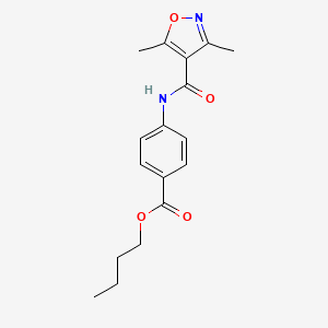 molecular formula C17H20N2O4 B15105893 Butyl 4-{[(3,5-dimethyl-1,2-oxazol-4-yl)carbonyl]amino}benzoate 