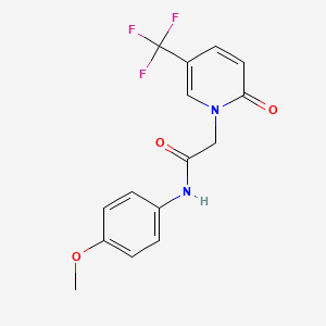 N-(4-methoxyphenyl)-2-[2-oxo-5-(trifluoromethyl)-1,2-dihydropyridin-1-yl]acetamide