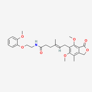 (4E)-6-(4,6-dimethoxy-7-methyl-3-oxo-1,3-dihydro-2-benzofuran-5-yl)-N-[2-(2-methoxyphenoxy)ethyl]-4-methylhex-4-enamide