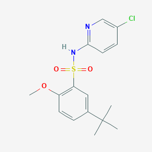 molecular formula C16H19ClN2O3S B15105964 5-tert-butyl-N-(5-chloropyridin-2-yl)-2-methoxybenzene-1-sulfonamide 