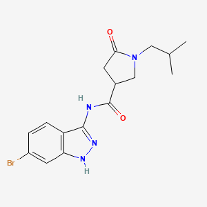 N-(6-bromo-1H-indazol-3-yl)-1-(2-methylpropyl)-5-oxopyrrolidine-3-carboxamide